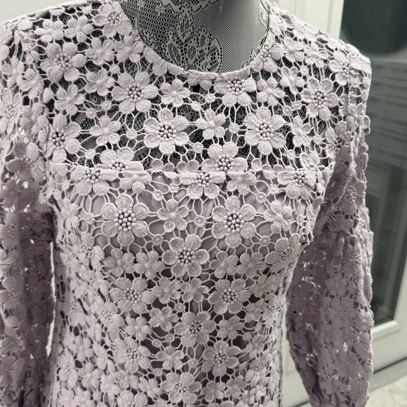 Shoshanna Lilac Floral Mini Dress - Picture 6 of 13